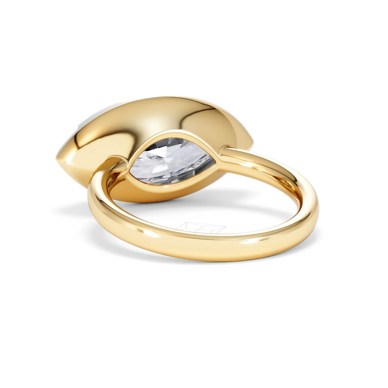 East West 5.00ct Marquise Cut Lab Diamond Solitaire Engagement Ring in 18K Yellow Gold - Image 52