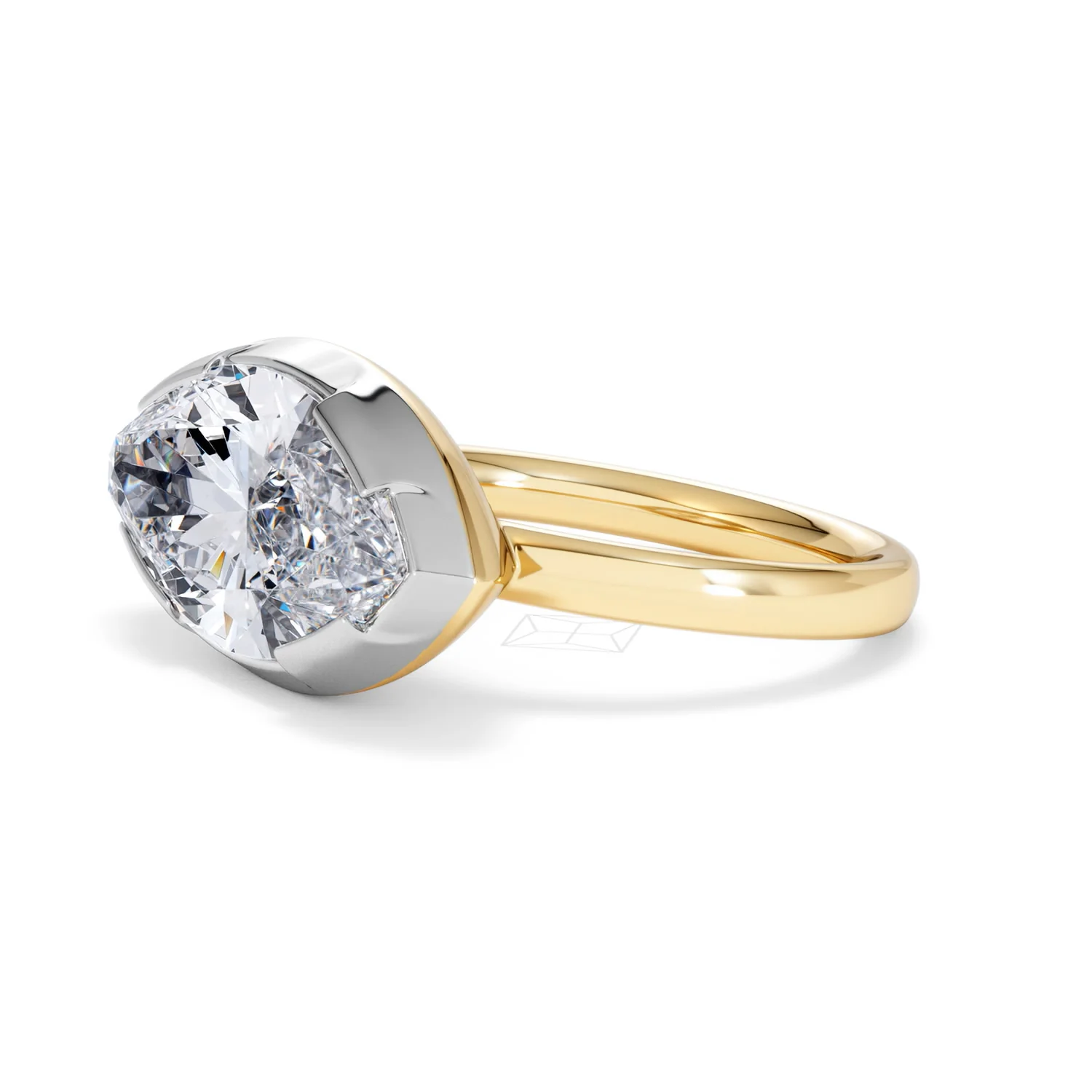 East West 5.00ct Marquise Cut Lab Diamond Solitaire Engagement Ring in 18K Yellow Gold - Image 74