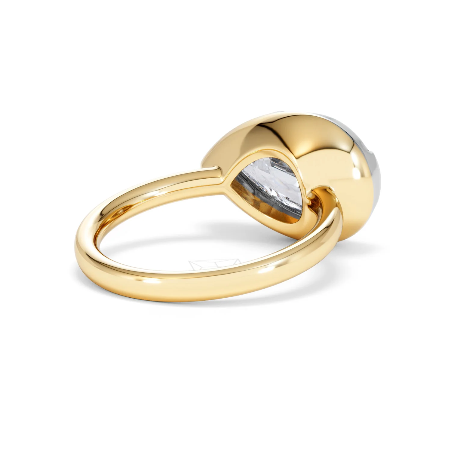 East West 5.00ct Pear Cut Lab Diamond Solitaire Engagement Ring in 18K Yellow Gold - Image 39