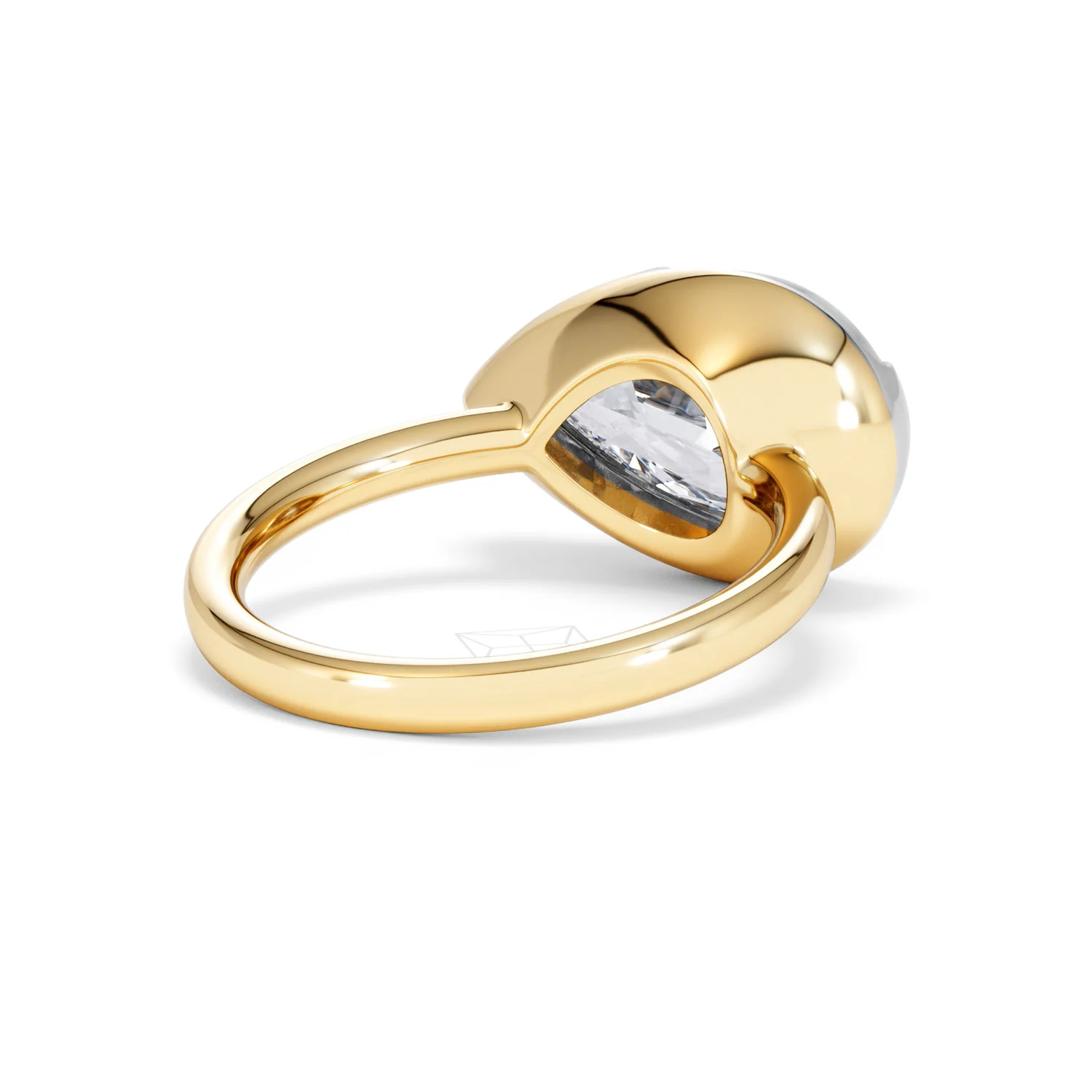 East West 5.00ct Pear Cut Lab Diamond Solitaire Engagement Ring in 18K Yellow Gold - Image 40