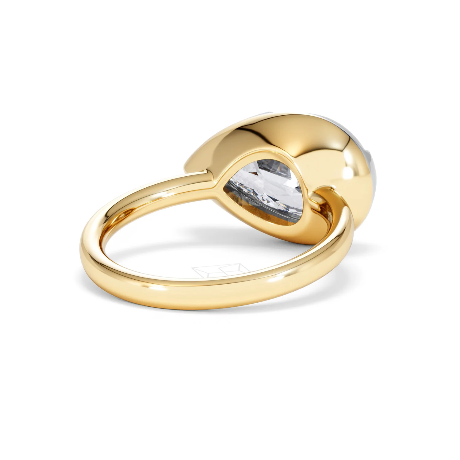 East West 5.00ct Pear Cut Lab Diamond Solitaire Engagement Ring in 18K Yellow Gold - Image 41