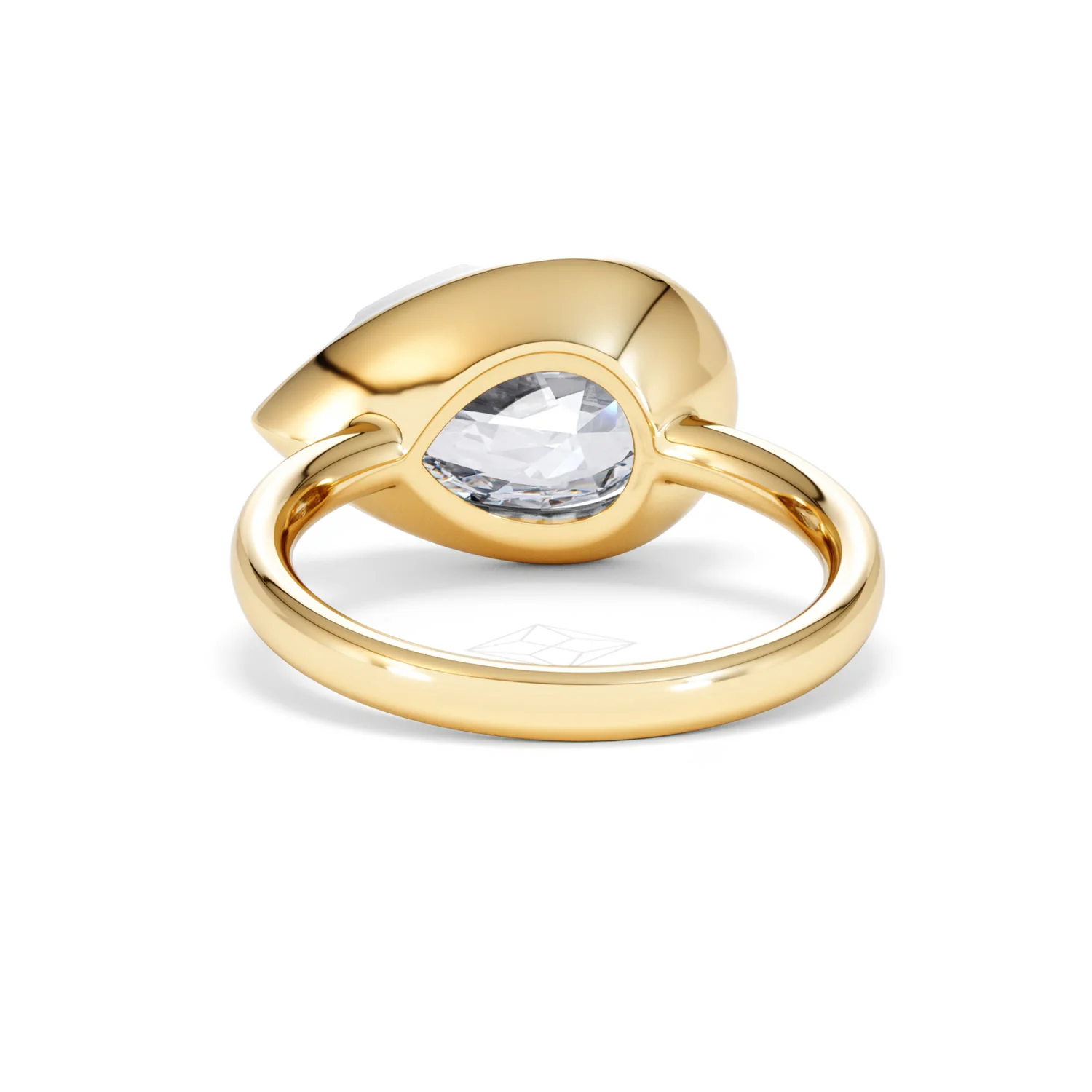 East West 5.00ct Pear Cut Lab Diamond Solitaire Engagement Ring in 18K Yellow Gold - Image 49