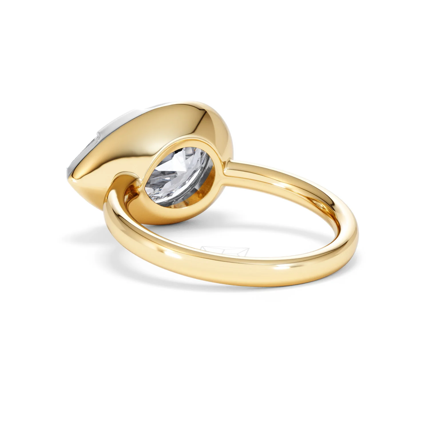 East West 5.00ct Pear Cut Lab Diamond Solitaire Engagement Ring in 18K Yellow Gold - Image 55