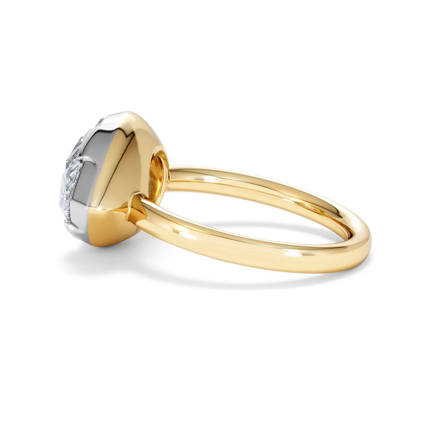 East West 5.00ct Pear Cut Lab Diamond Solitaire Engagement Ring in 18K Yellow Gold - Image 65