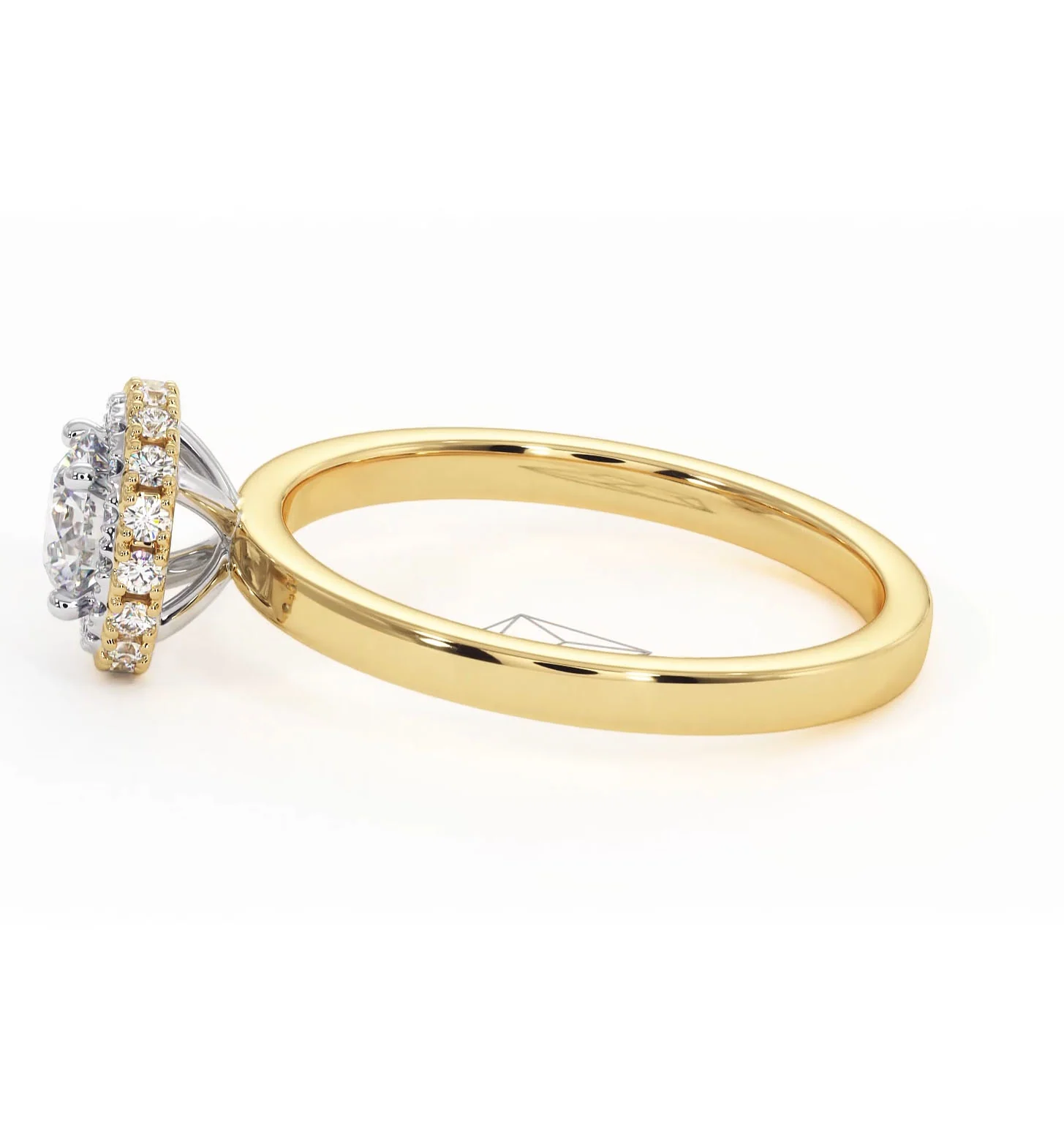 Eleanor Diamond Halo Engagement Ring in 18K Gold 0.65ct G/SI2 - Image 25