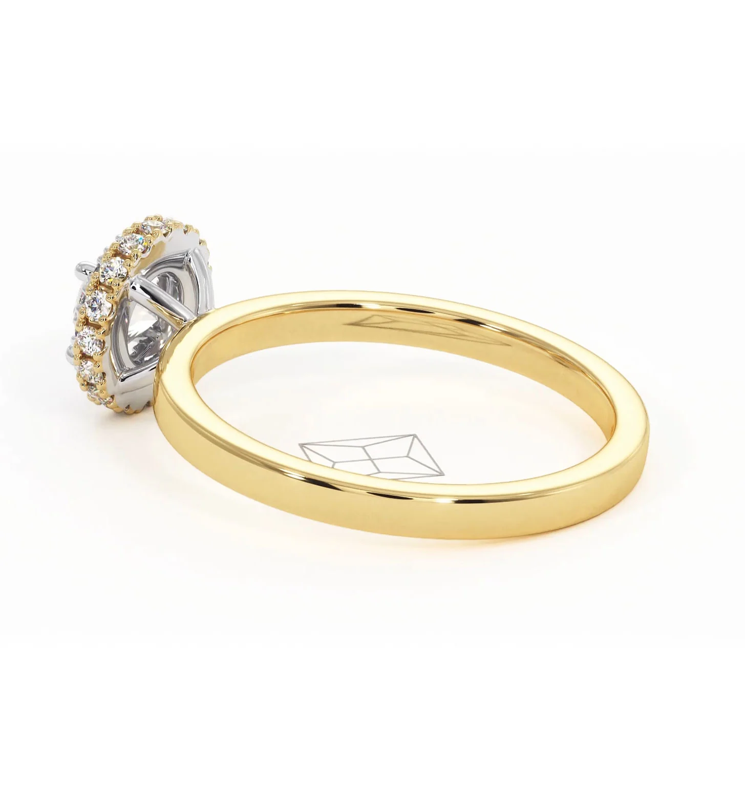Eleanor Diamond Halo Engagement Ring in 18K Gold 0.65ct G/SI2 - Image 33