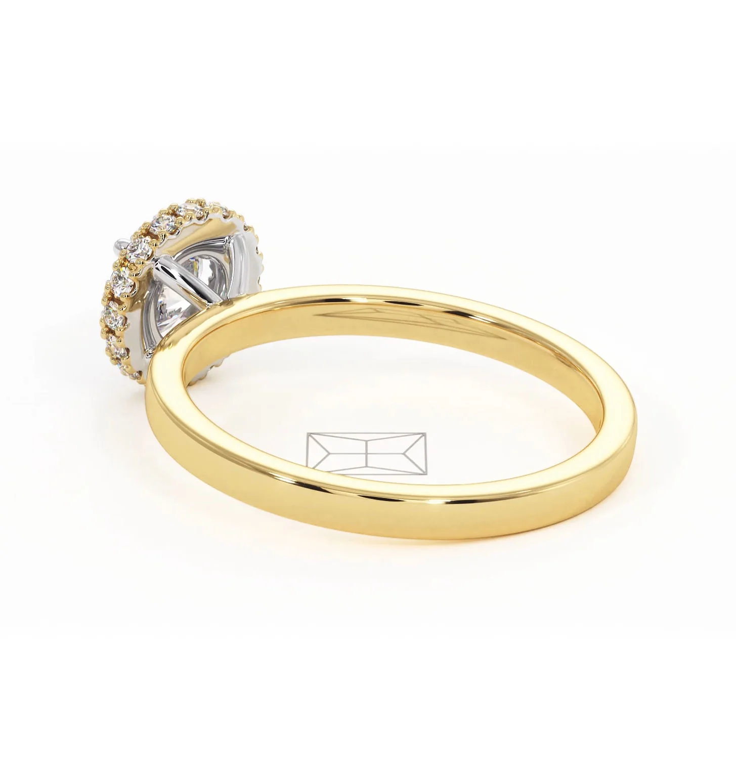 Eleanor Diamond Halo Engagement Ring in 18K Gold 0.65ct G/SI2 - Image 36
