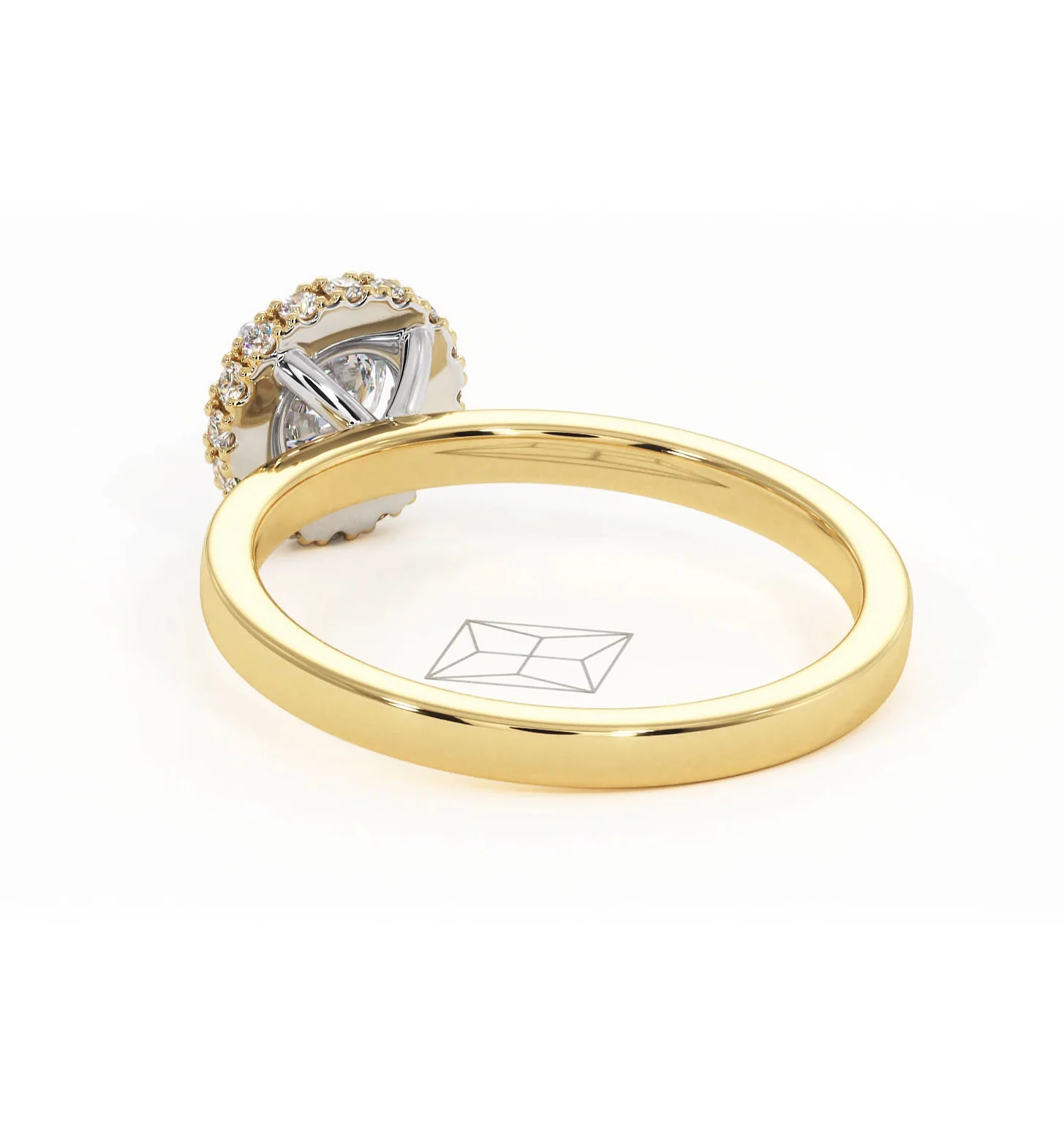Eleanor Diamond Halo Engagement Ring in 18K Gold 0.65ct G/SI2 - Image 39