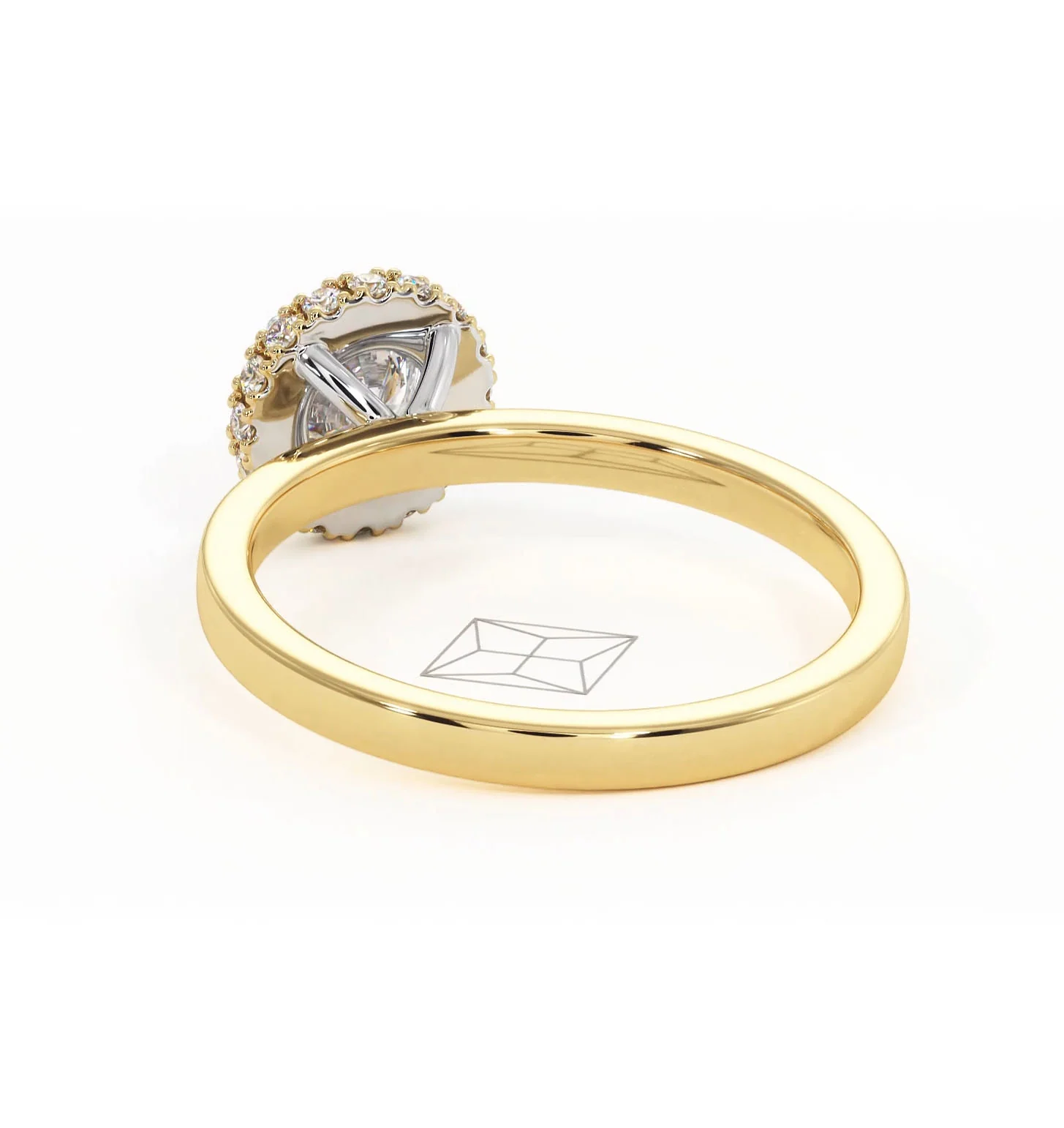 Eleanor Diamond Halo Engagement Ring in 18K Gold 0.65ct G/SI2 - Image 40