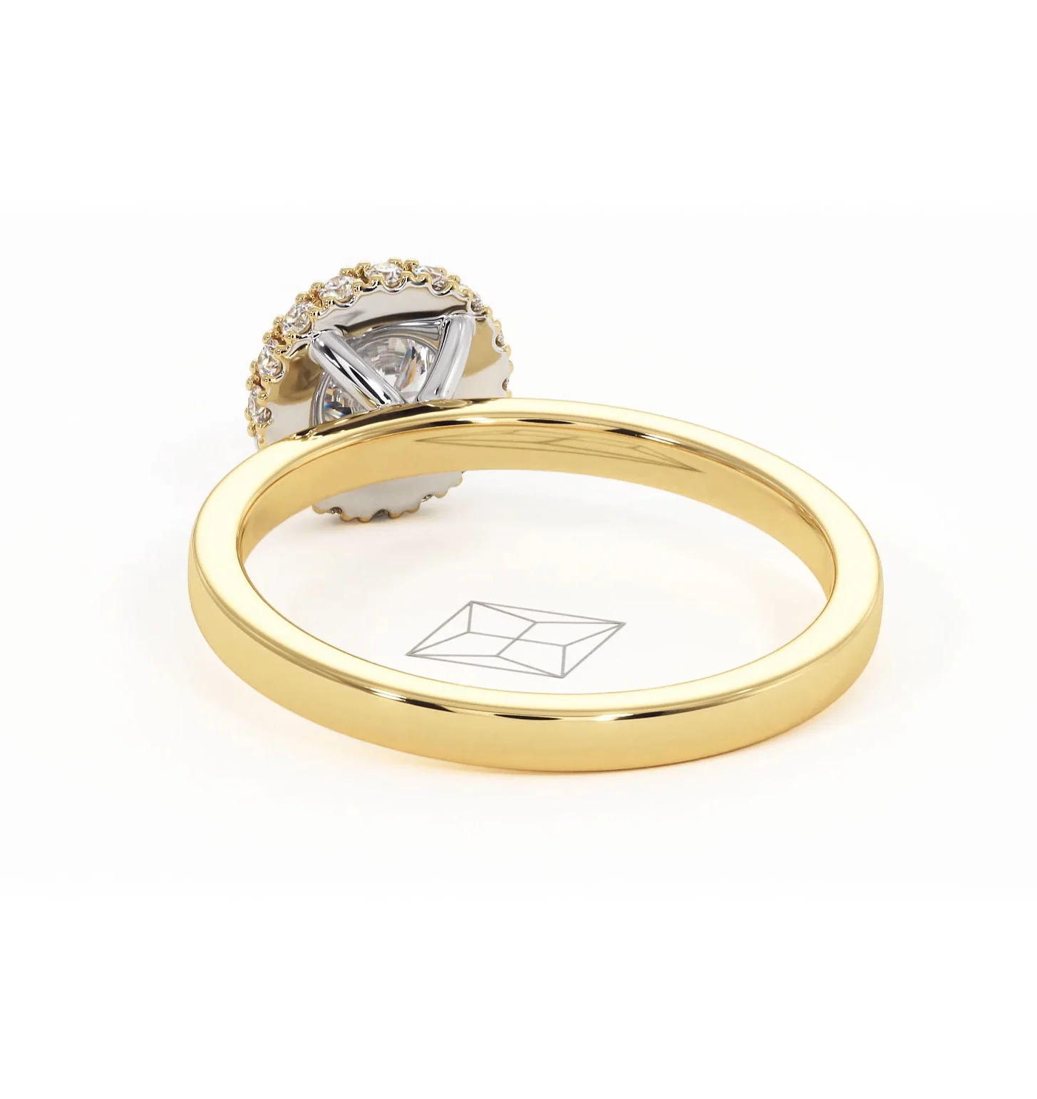 Eleanor Diamond Halo Engagement Ring in 18K Gold 0.65ct G/SI2 - Image 41