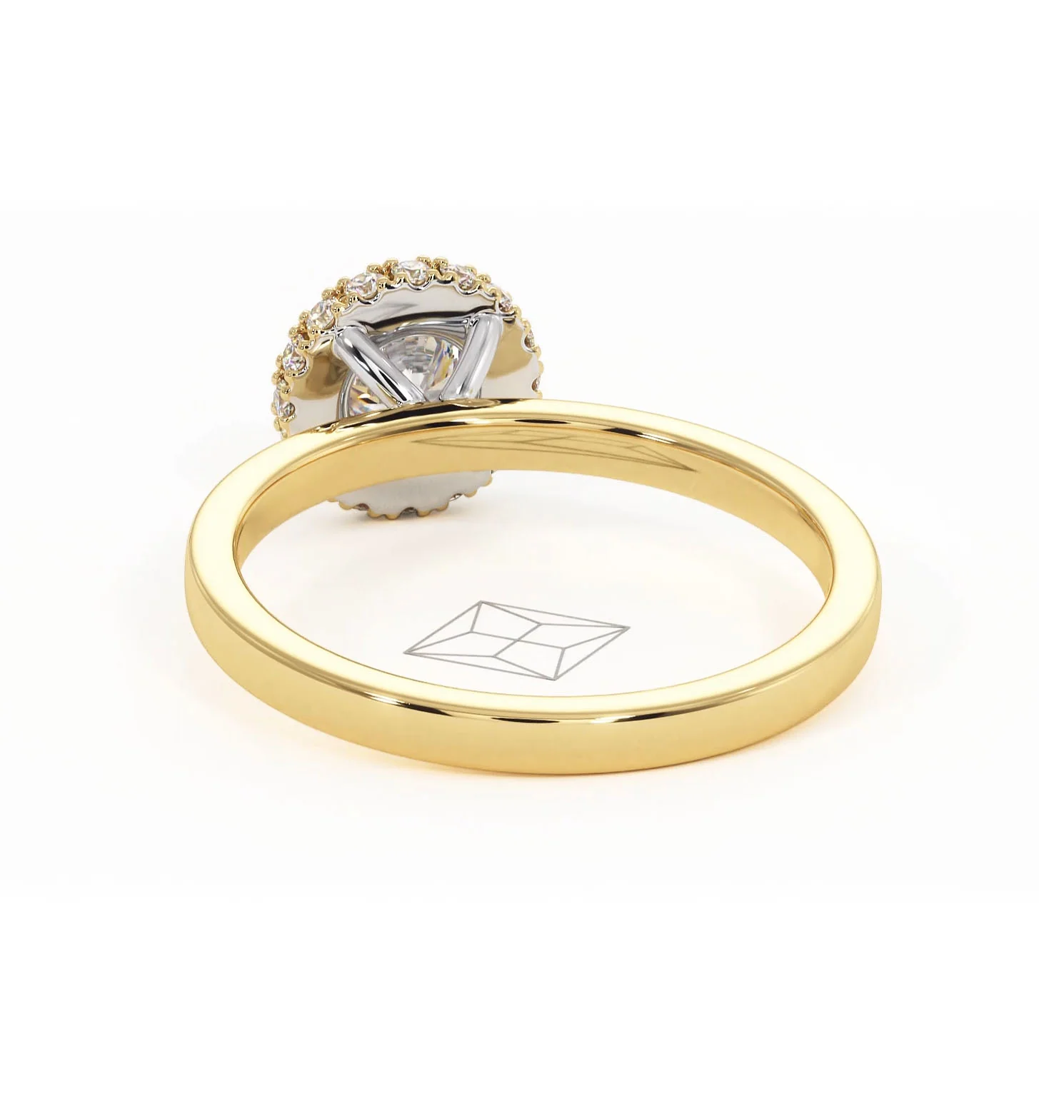 Eleanor Diamond Halo Engagement Ring in 18K Gold 0.65ct G/SI2 - Image 42