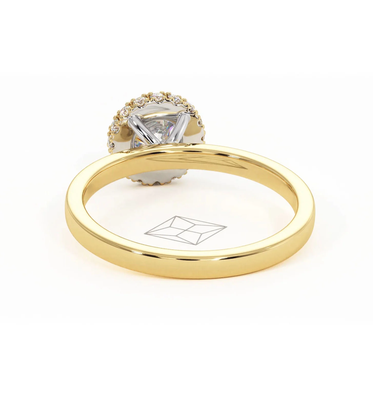Eleanor Diamond Halo Engagement Ring in 18K Gold 0.65ct G/SI2 - Image 43