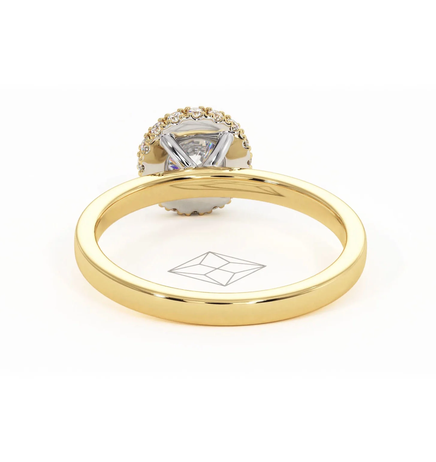 Eleanor Diamond Halo Engagement Ring in 18K Gold 0.65ct G/SI2 - Image 44