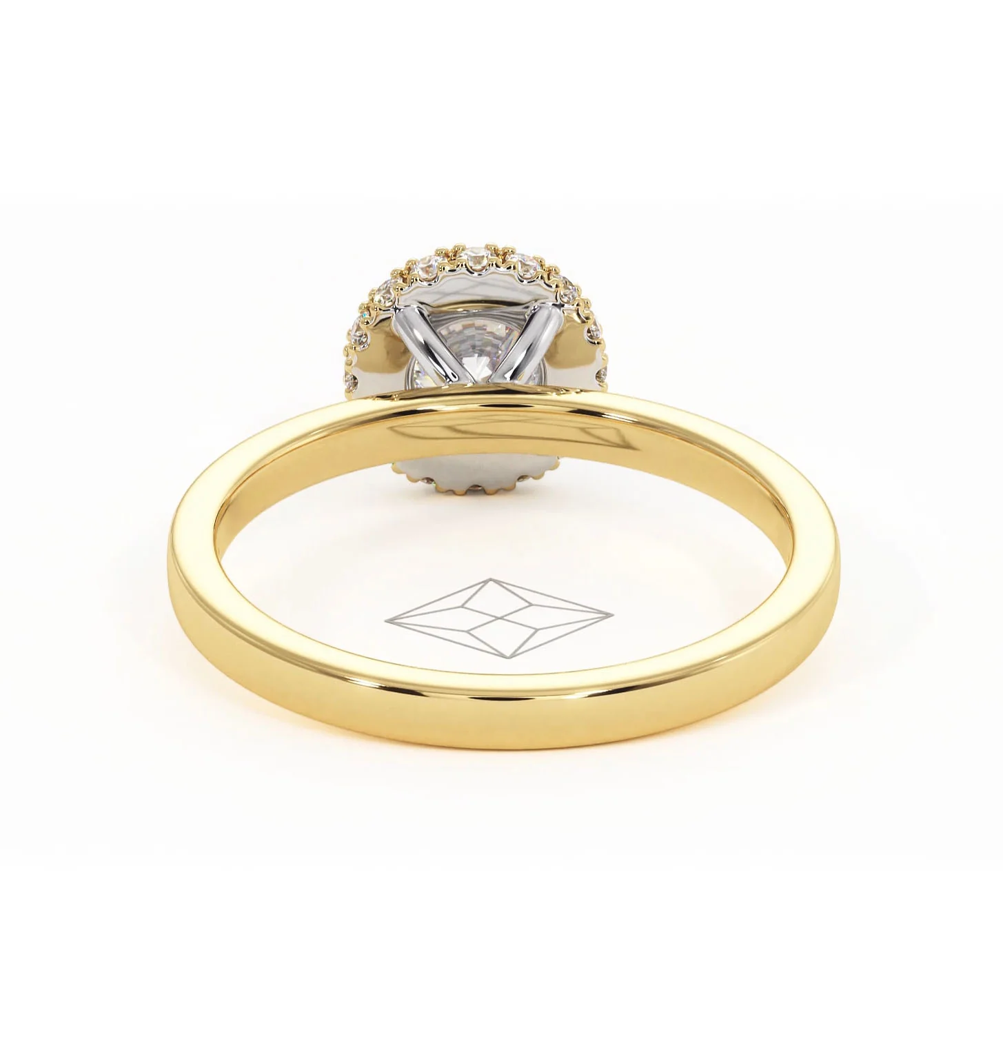 Eleanor Diamond Halo Engagement Ring in 18K Gold 0.65ct G/SI2 - Image 45