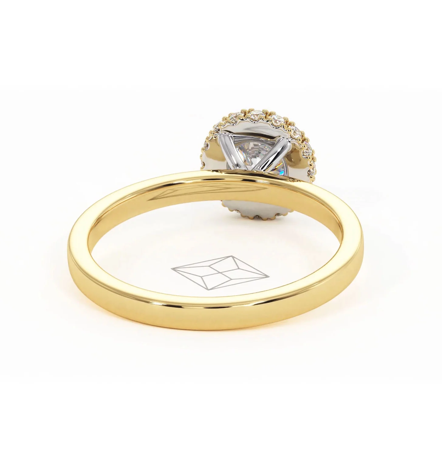 Eleanor Diamond Halo Engagement Ring in 18K Gold 0.65ct G/SI2 - Image 49