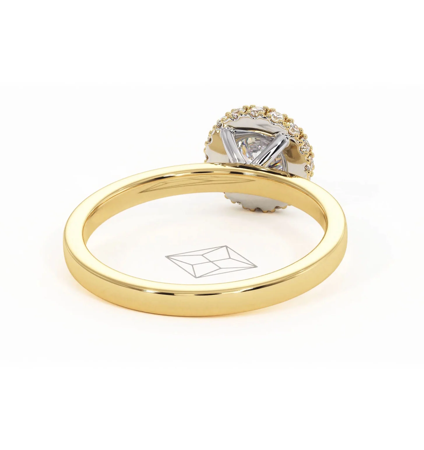 Eleanor Diamond Halo Engagement Ring in 18K Gold 0.65ct G/SI2 - Image 50