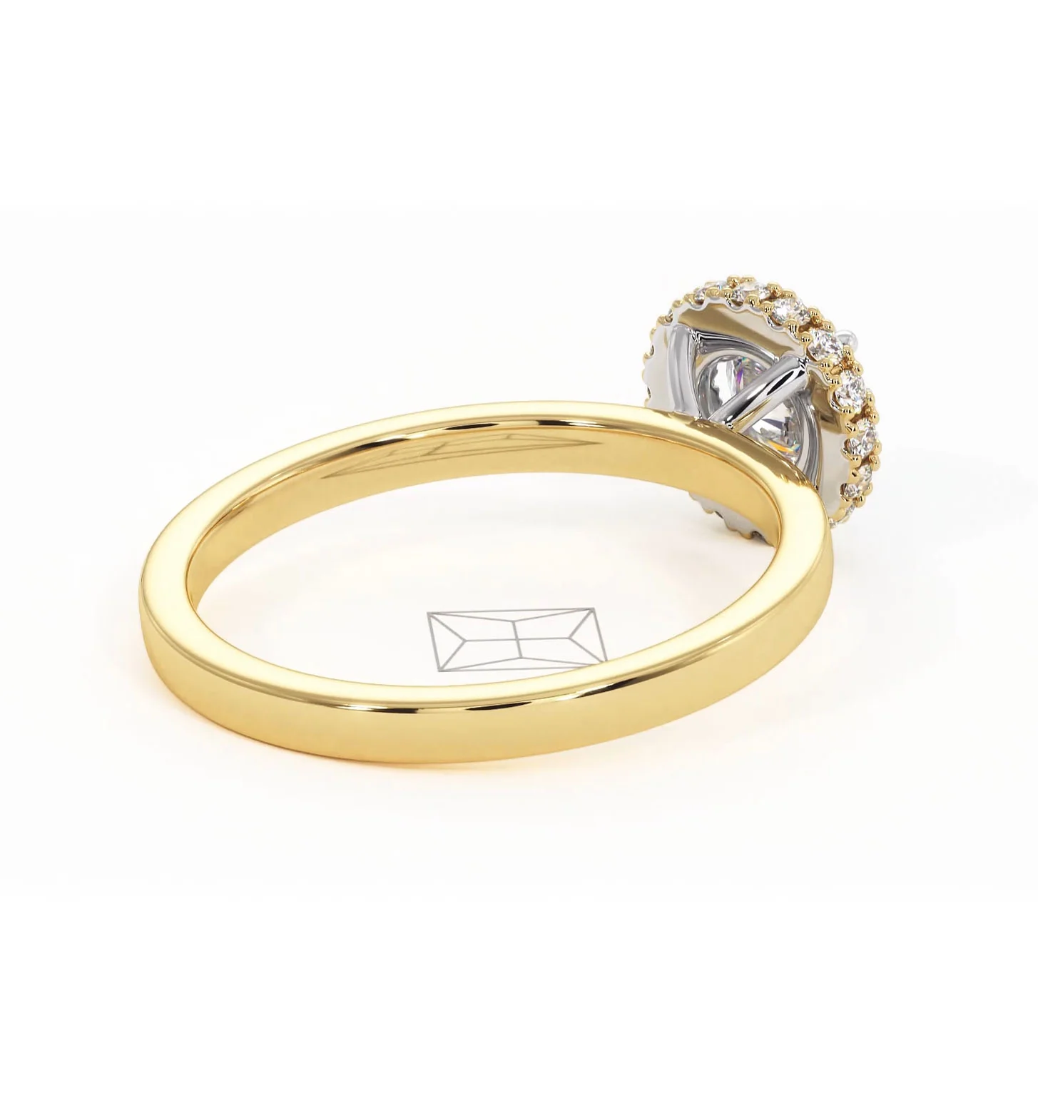 Eleanor Diamond Halo Engagement Ring in 18K Gold 0.65ct G/SI2 - Image 55