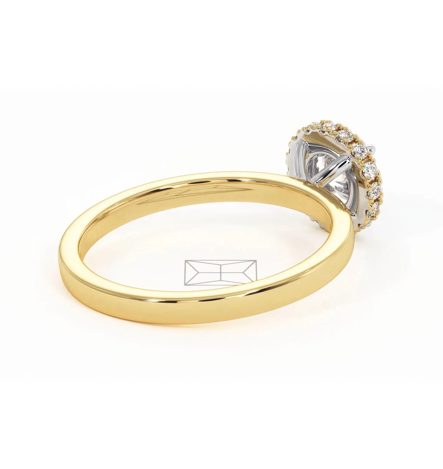 Eleanor Diamond Halo Engagement Ring in 18K Gold 0.65ct G/SI2 - Image 56