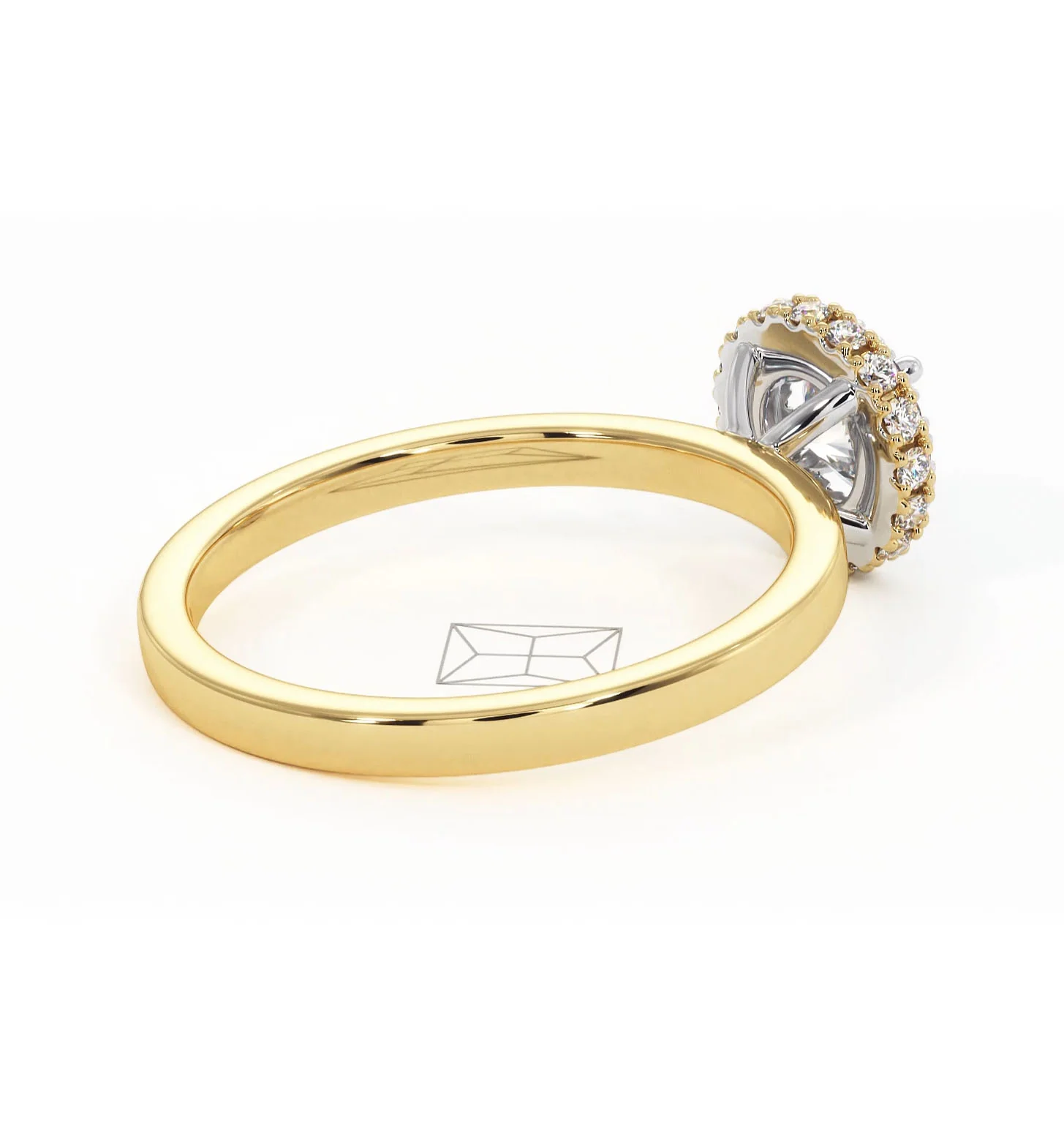 Eleanor Diamond Halo Engagement Ring in 18K Gold 0.65ct G/SI2 - Image 57