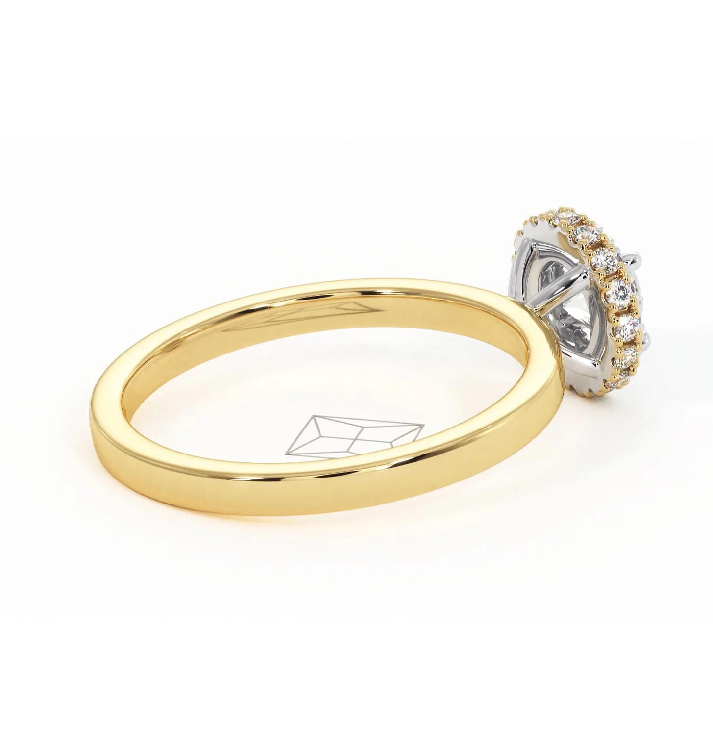 Eleanor Diamond Halo Engagement Ring in 18K Gold 0.65ct G/SI2 - Image 59