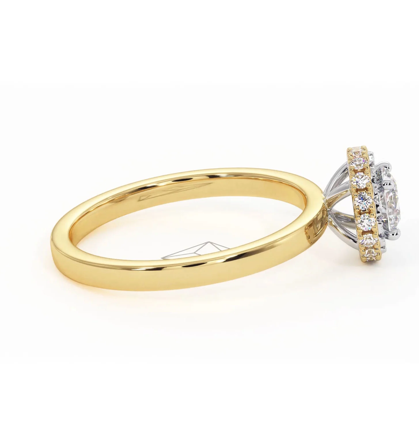 Eleanor Diamond Halo Engagement Ring in 18K Gold 0.65ct G/SI2 - Image 66
