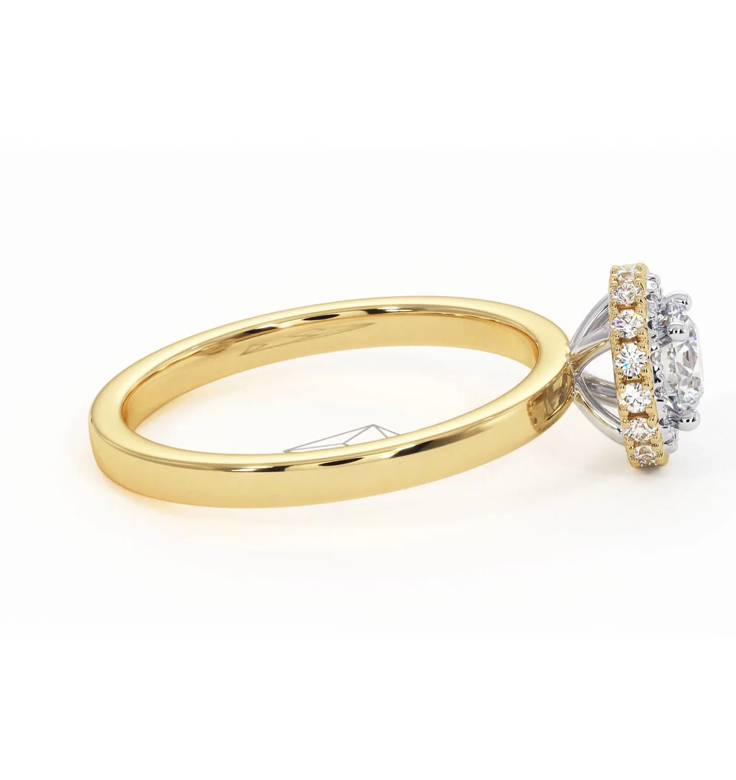 Eleanor Diamond Halo Engagement Ring in 18K Gold 0.65ct G/SI2 - Image 67