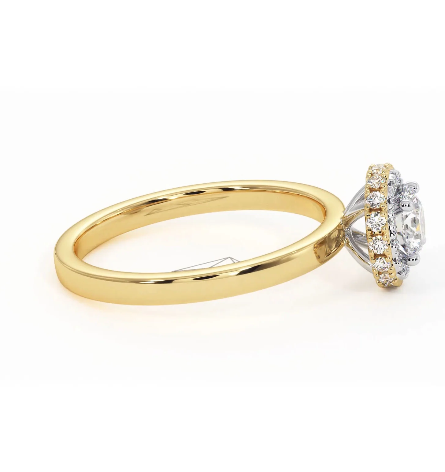 Eleanor Diamond Halo Engagement Ring in 18K Gold 0.65ct G/SI2 - Image 68