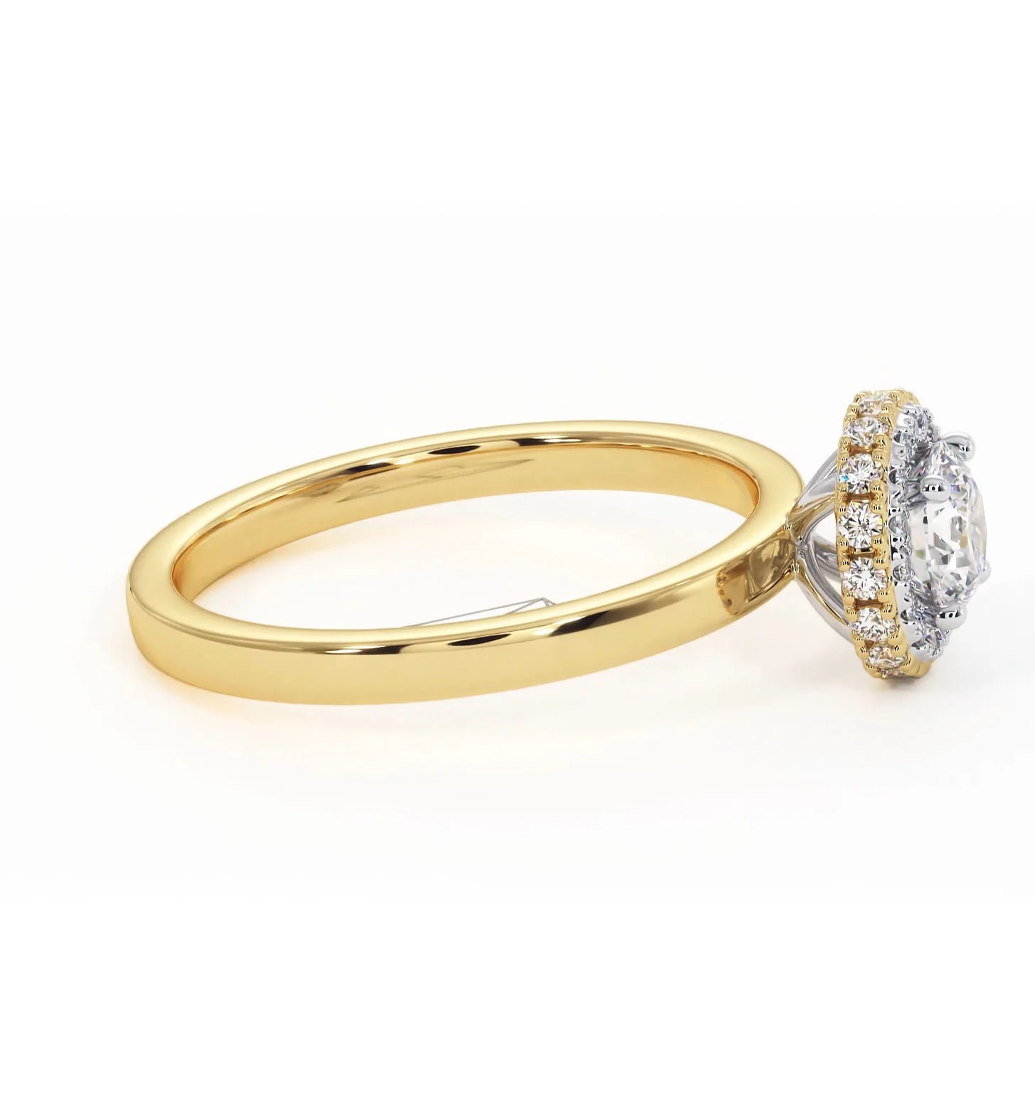 Eleanor Diamond Halo Engagement Ring in 18K Gold 0.65ct G/SI2 - Image 69
