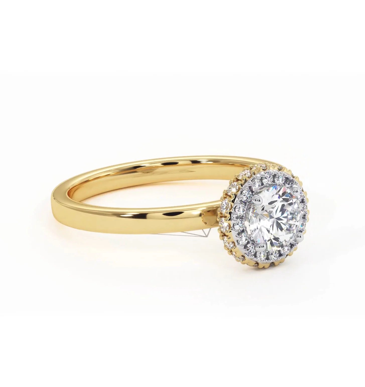 Eleanor Diamond Halo Engagement Ring in 18K Gold 0.65ct G/SI2 - Image 78