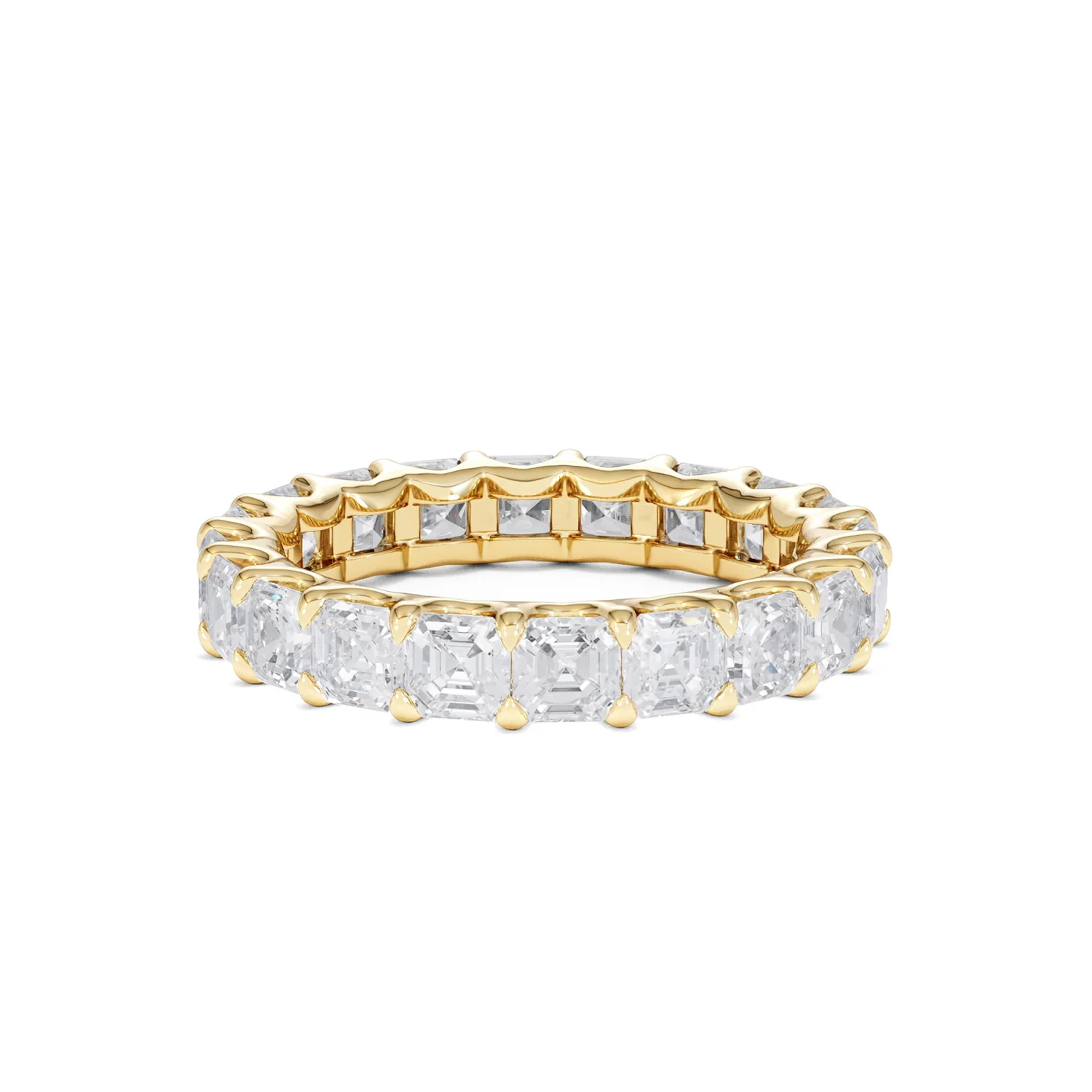 Elisa Diamond Eternity Ring Asscher Cut 4.94ct VVs 18K Gold Size H-I - Image 17