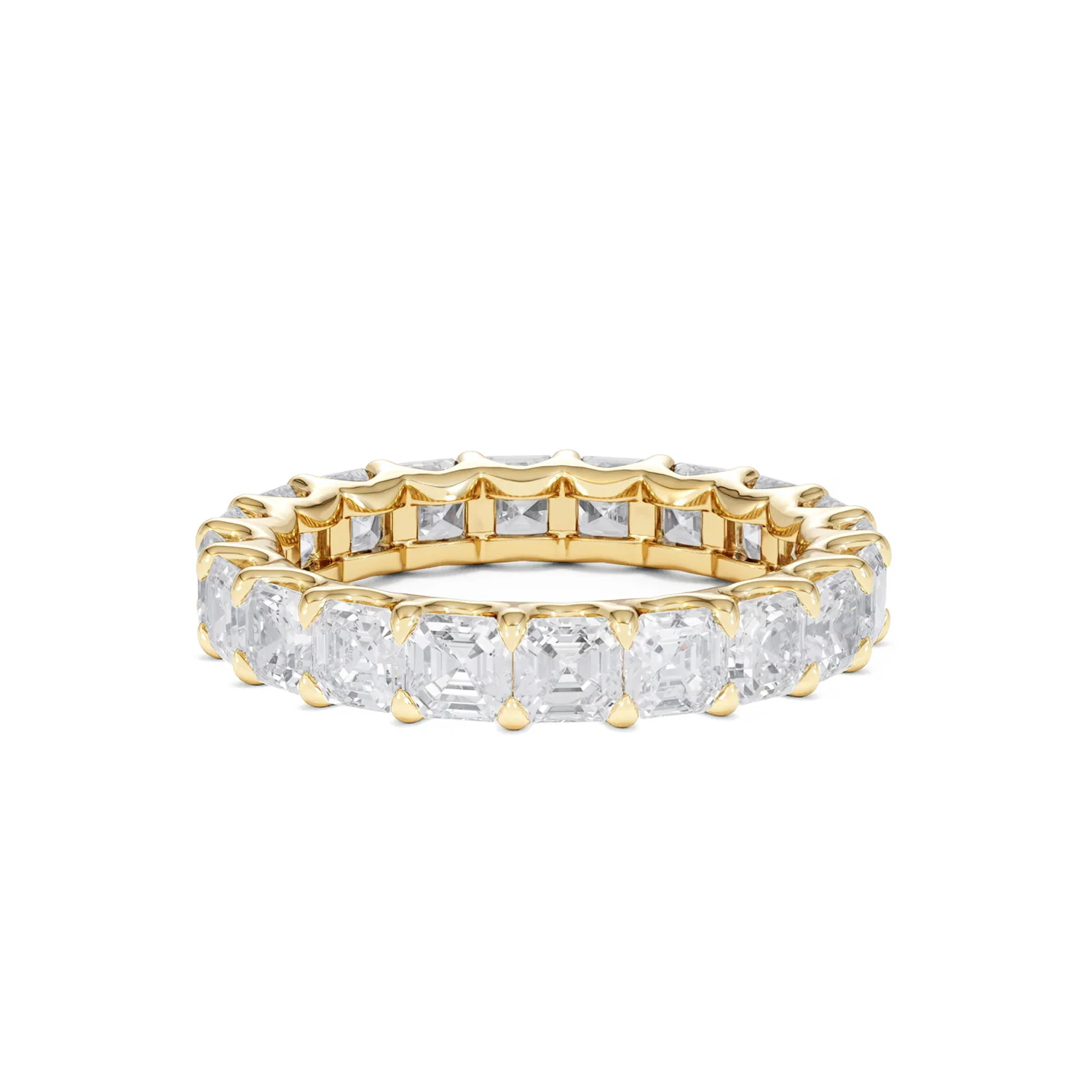 Elisa Diamond Eternity Ring Asscher Cut 4.94ct VVs 18K Gold Size H-I - Image 21