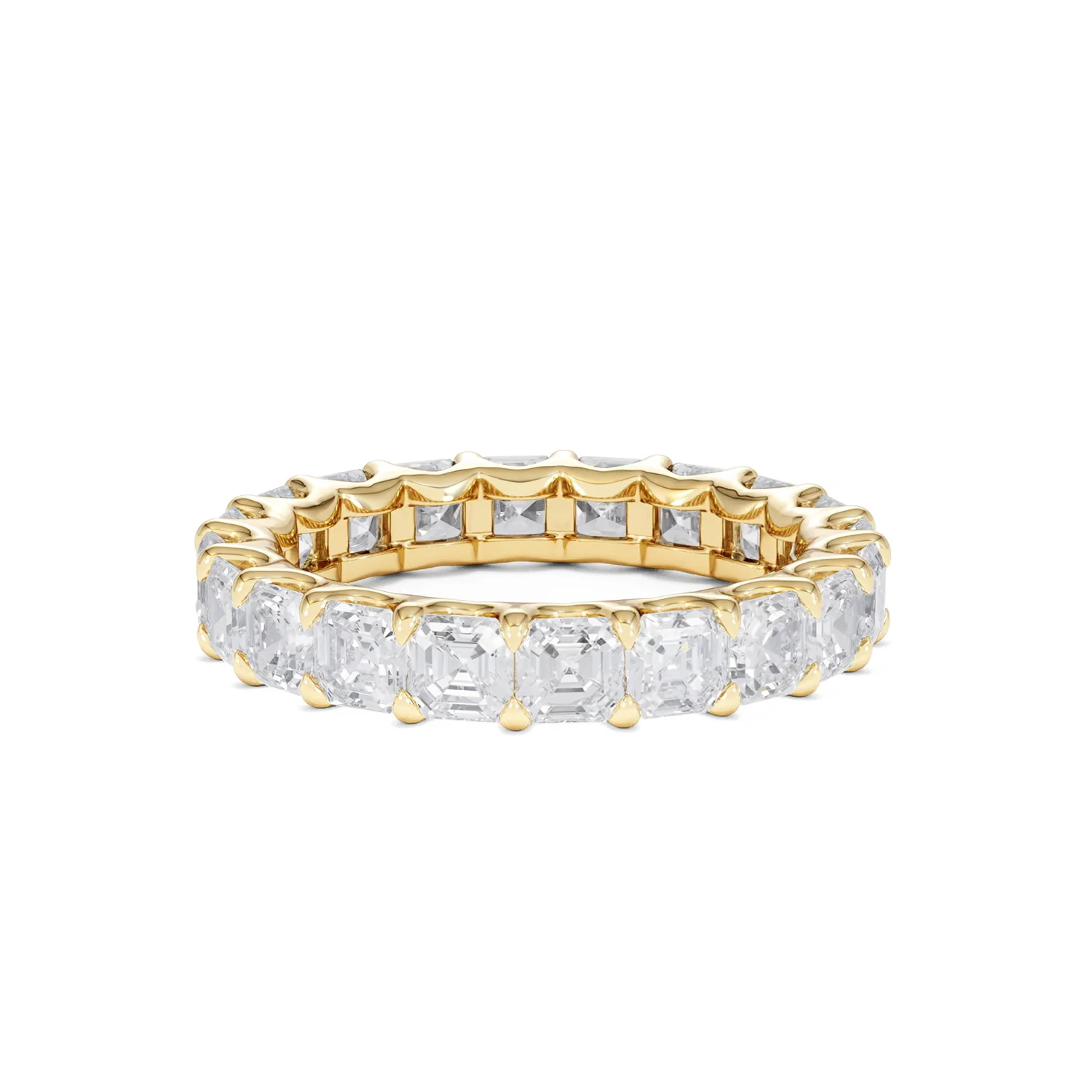 Elisa Diamond Eternity Ring Asscher Cut 4.94ct VVs 18K Gold Size H-I - Image 25