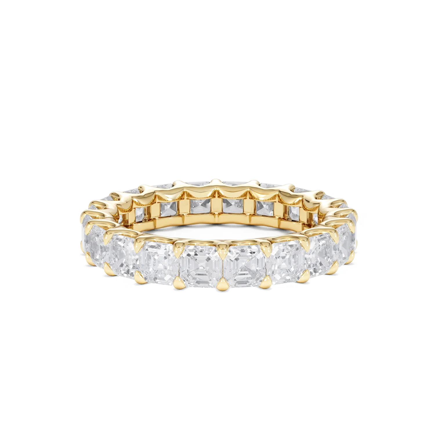 Elisa Diamond Eternity Ring Asscher Cut 4.94ct VVs 18K Gold Size H-I - Image 74