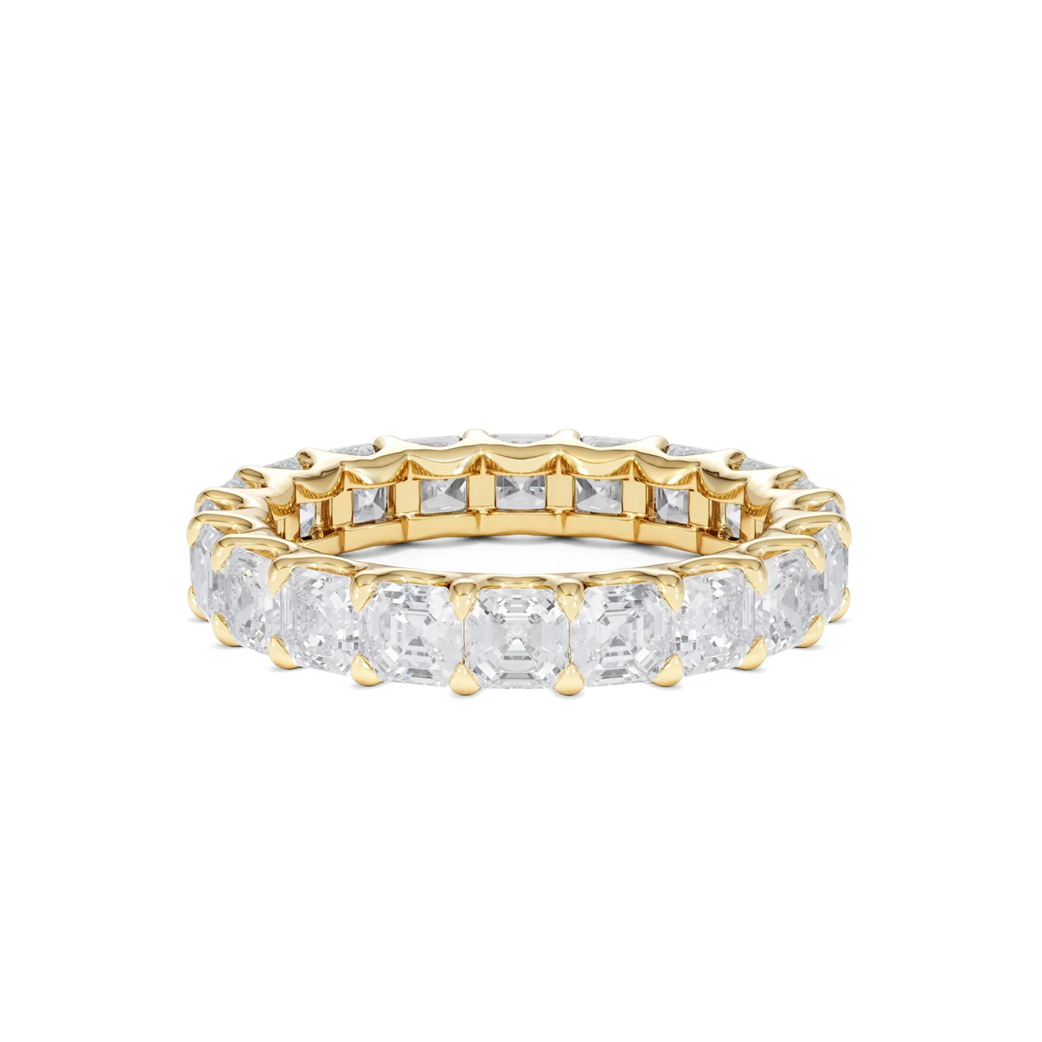 Elisa Diamond Eternity Ring Asscher Cut 4ct VVs 18K Gold Size J-N - Image 12
