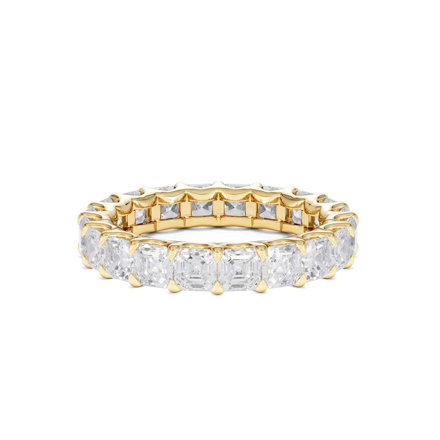 Elisa Diamond Eternity Ring Asscher Cut 4ct VVs 18K Gold Size J-N - Image 26
