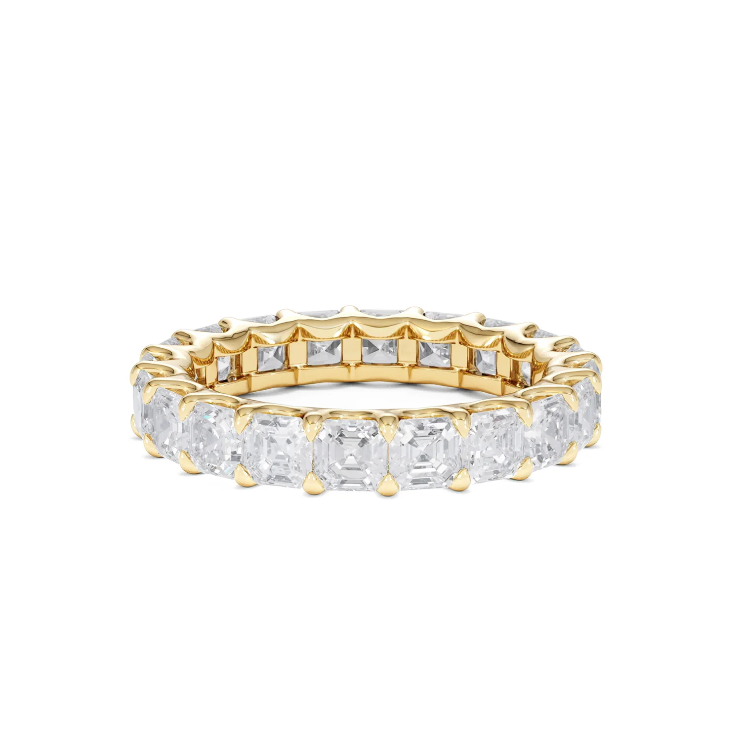 Elisa Diamond Eternity Ring Asscher Cut 4ct VVs 18K Gold Size J-N - Image 31