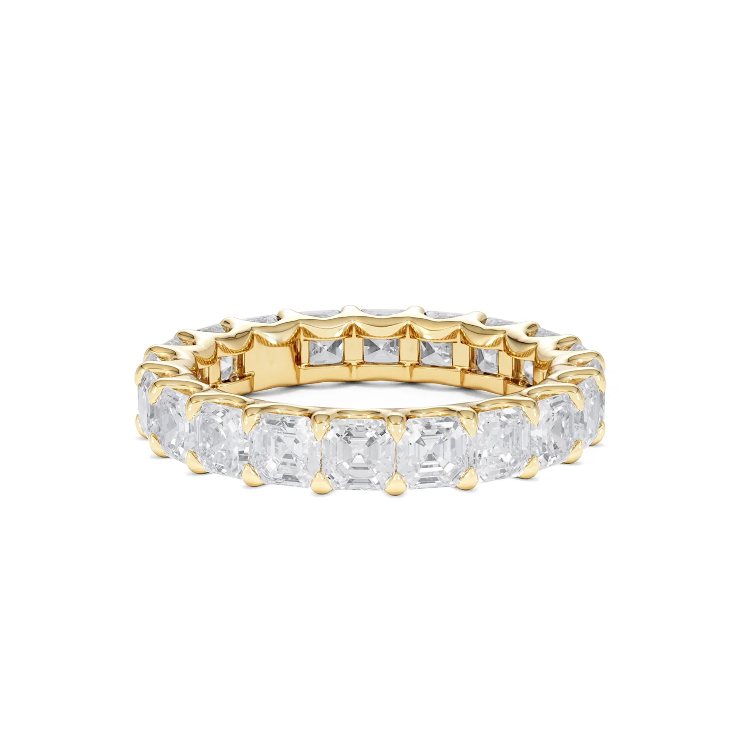Elisa Diamond Eternity Ring Asscher Cut 4ct VVs 18K Gold Size J-N - Image 55