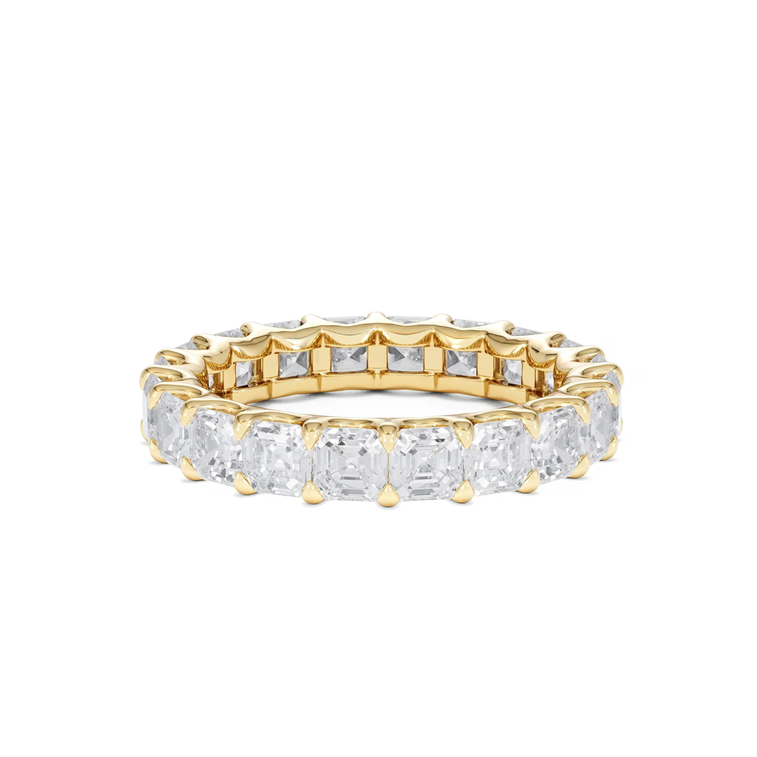 Elisa Diamond Eternity Ring Asscher Cut 4ct VVs 18K Gold Size J-N - Image 66