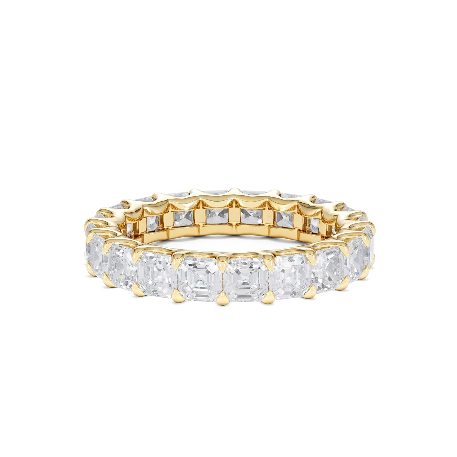 Elisa Diamond Eternity Ring Asscher Cut 4ct VVs 18K Gold Size J-N - Image 81