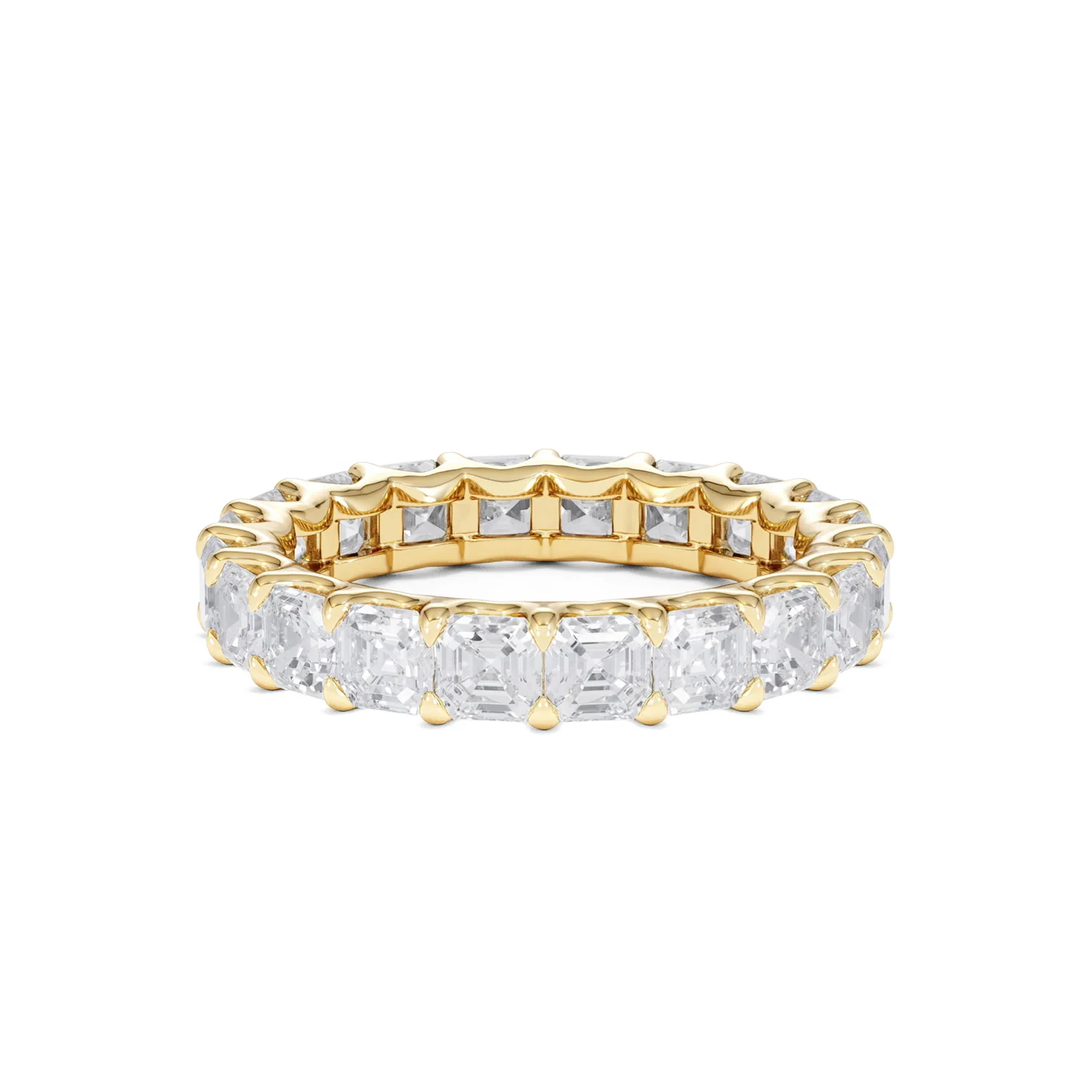 Elisa Diamond Eternity Ring Asscher Cut 5.32ct VVs 18K Gold Size H-I - Image 10