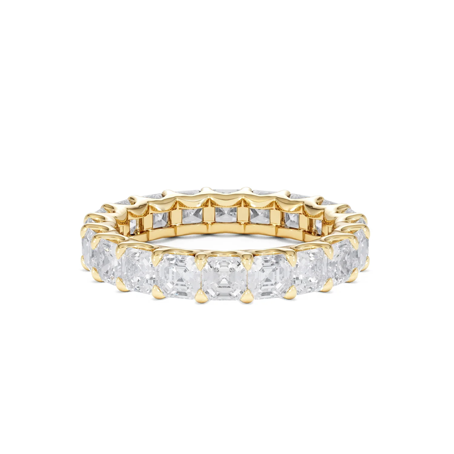 Elisa Diamond Eternity Ring Asscher Cut 5.32ct VVs 18K Gold Size H-I - Image 20