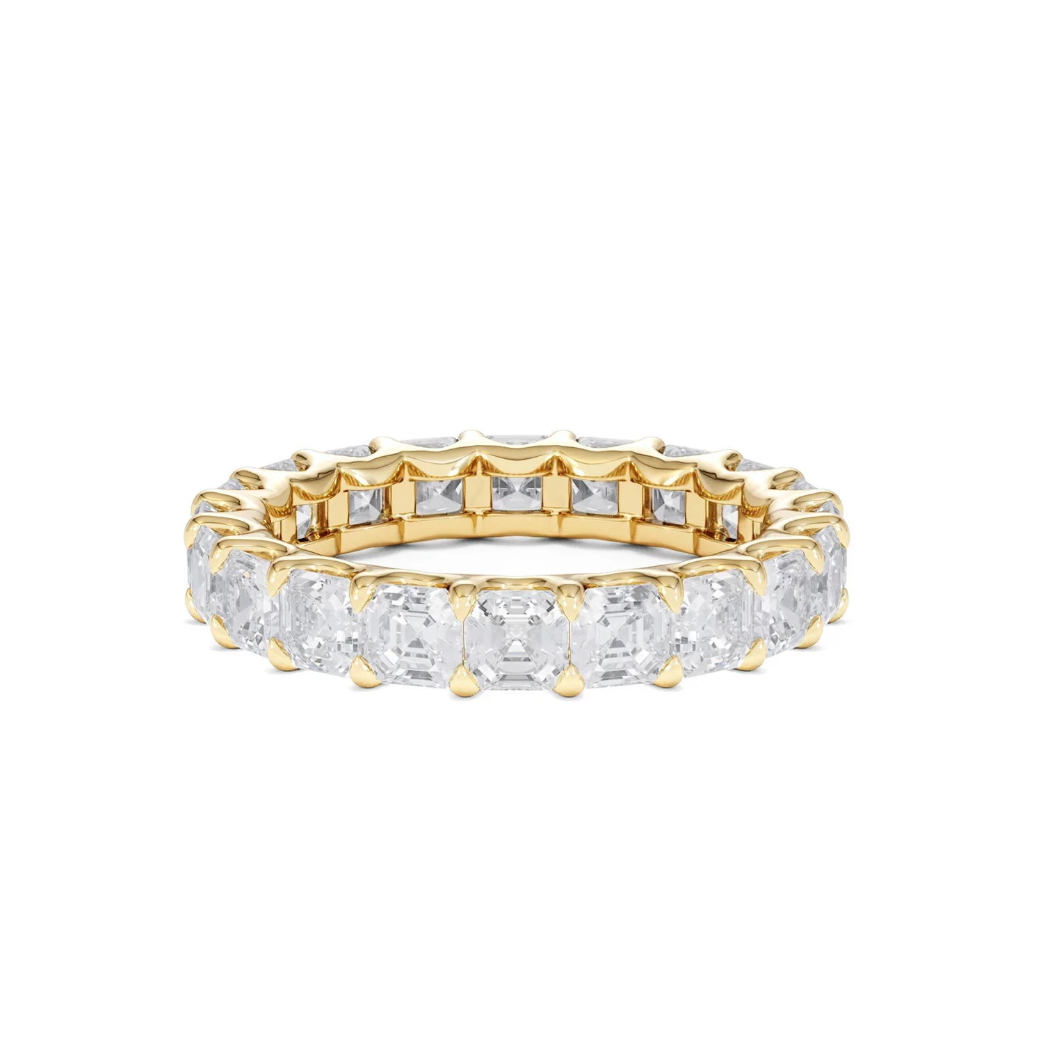 Elisa Diamond Eternity Ring Asscher Cut 5.32ct VVs 18K Gold Size H-I - Image 24