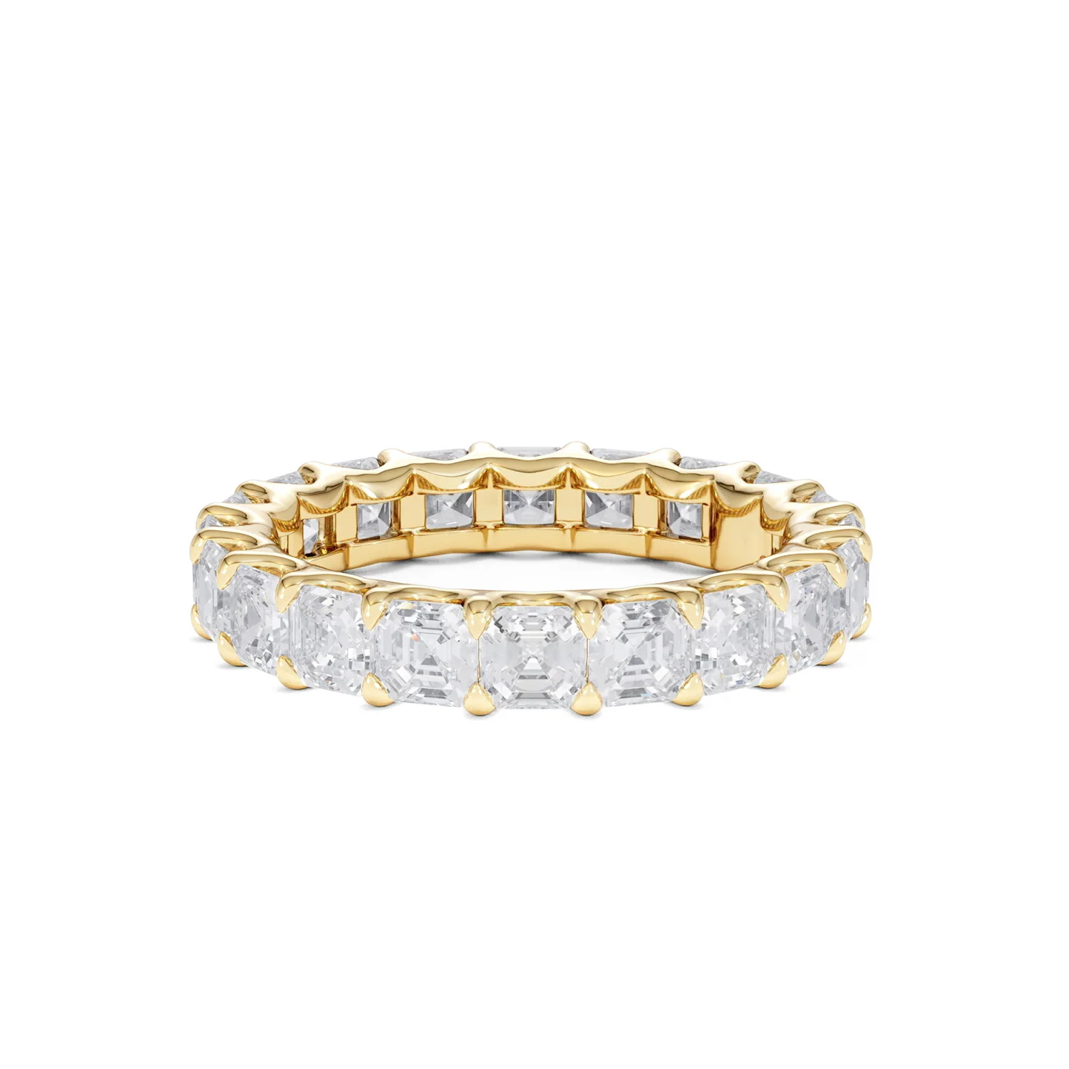 Elisa Diamond Eternity Ring Asscher Cut 5.32ct VVs 18K Gold Size H-I - Image 36