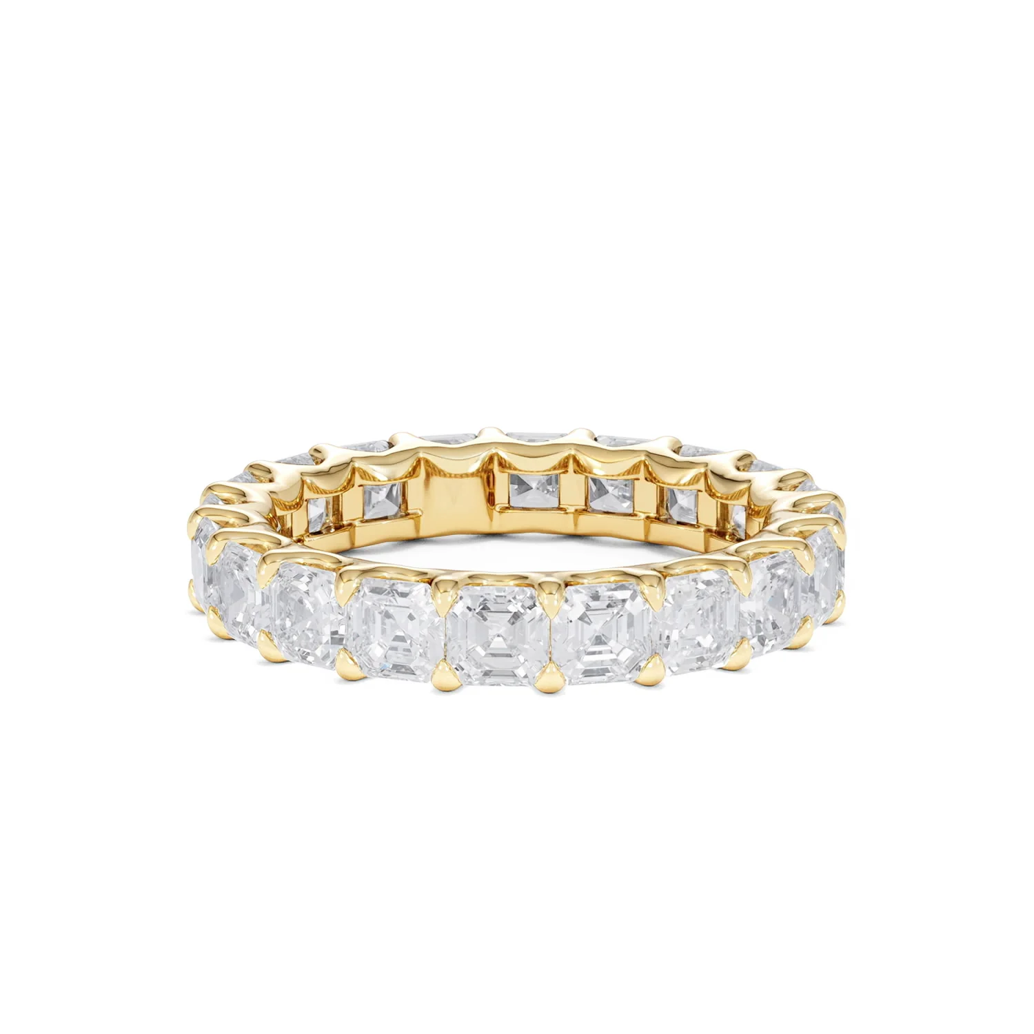 Elisa Diamond Eternity Ring Asscher Cut 5.32ct VVs 18K Gold Size H-I - Image 51