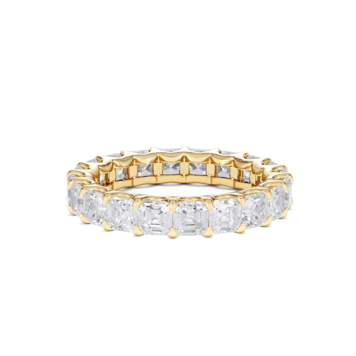 Elisa Diamond Eternity Ring Asscher Cut 5.32ct VVs 18K Gold Size H-I - Image 73