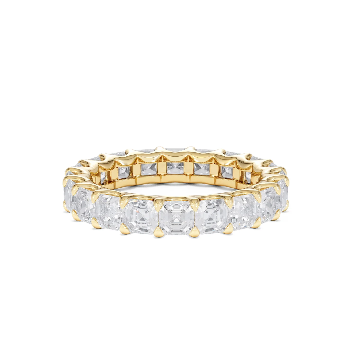 Elisa Diamond Eternity Ring Asscher Cut 5.72ct VVs 18K Gold Size J-N - Image 28