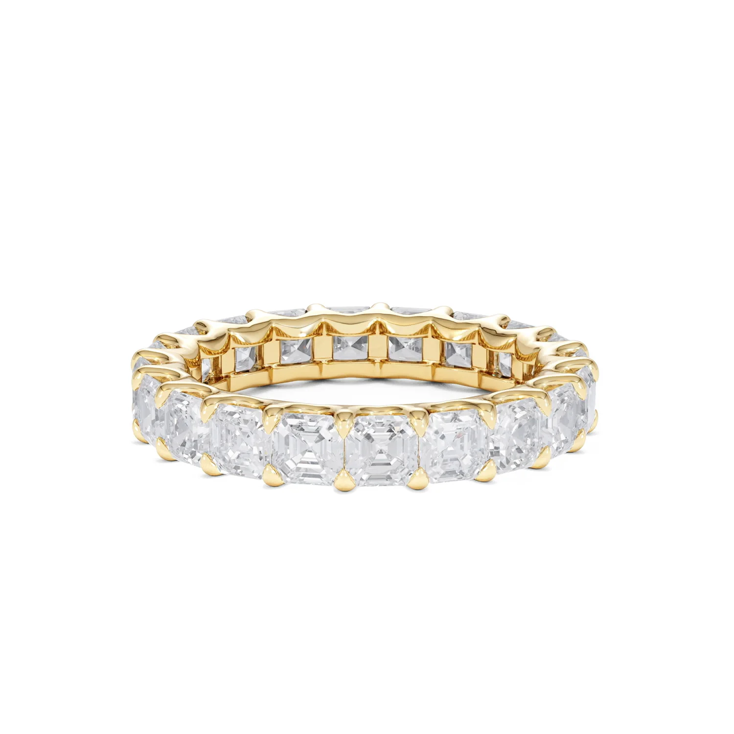 Elisa Diamond Eternity Ring Asscher Cut 5.72ct VVs 18K Gold Size J-N - Image 29