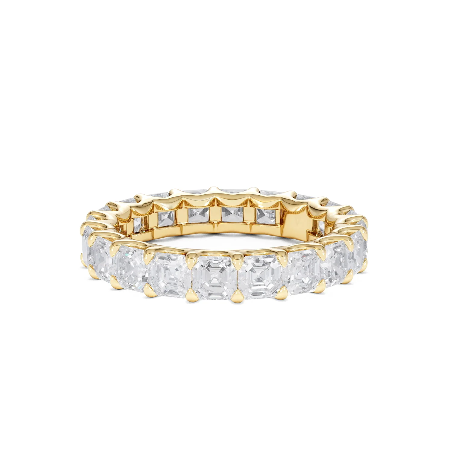Elisa Diamond Eternity Ring Asscher Cut 5.72ct VVs 18K Gold Size J-N - Image 39