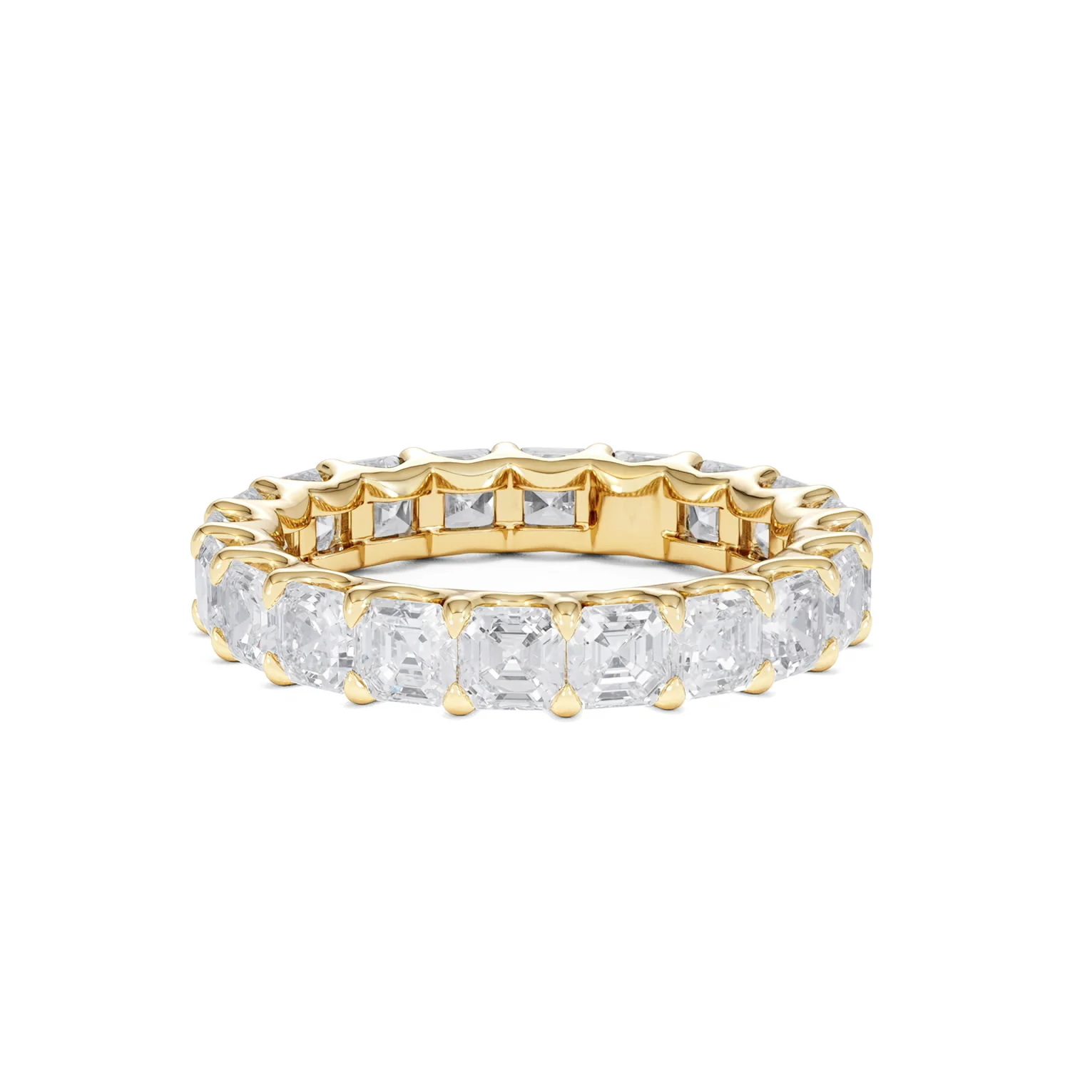 Elisa Diamond Eternity Ring Asscher Cut 5.72ct VVs 18K Gold Size J-N - Image 43