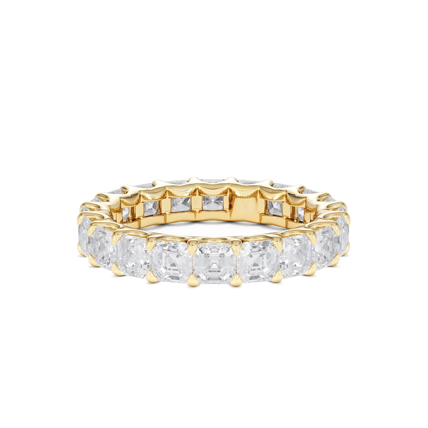 Elisa Diamond Eternity Ring Asscher Cut 5.72ct VVs 18K Gold Size J-N - Image 44